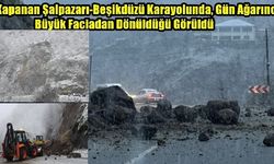 Kapanan Şalpazarı-Beşikdüzü Karayolunda, Gün Ağarınca Büyük Faciadan Dönüldüğü Görüldü