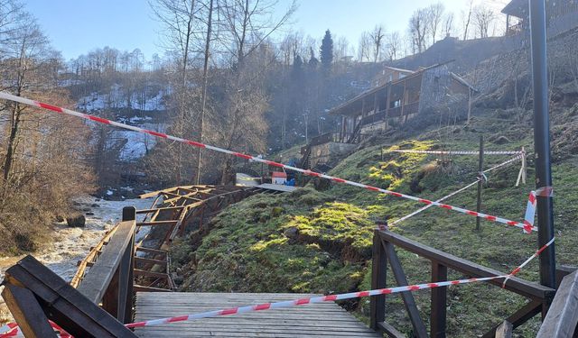 Trabzon’da Türkiye’nin İlk Doğal Ahşap Yürüyüş Yolunda Heyelan