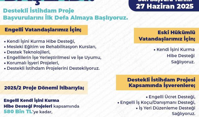 TRABZON’DA ENGELLİ VE ESKİ HÜKÜMLÜLER İÇİN PROJE BAŞVURULARI BAŞLADI: SON GÜN 27 HAZİRAN!