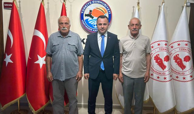 KIBRIS GAZİLERİNDEN KAYMAKAMA ZİYARET