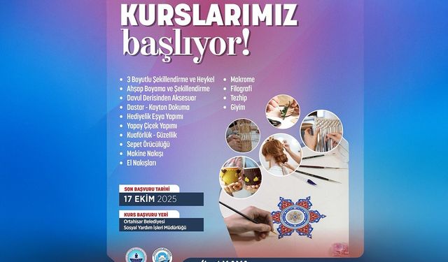 ORTAHİSAR BELEDİYESİ’NİN YENİ DÖNEM MESLEK EDİNDİRME KURSLARI BAŞLIYOR