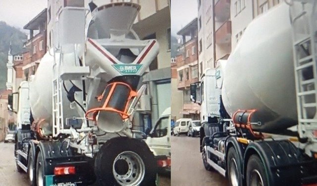 BETON MİKSERİ İLÇEDE SEVİNÇLE KARŞILANDI