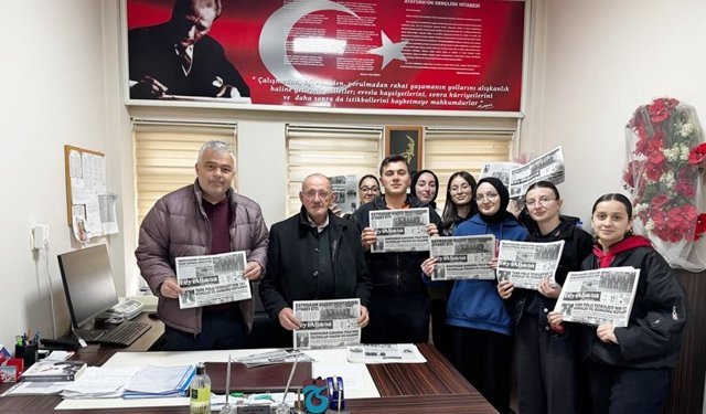 ŞALPAZARI ANADOLU LİSESİNDEN BÜYÜKLİMAN POSTASI GAZETESİNE TEŞEKKÜR