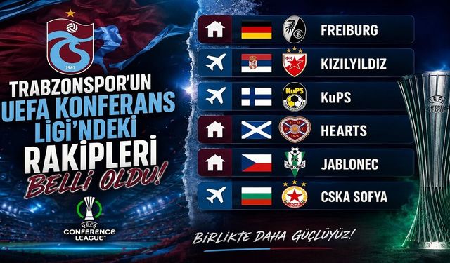 Trabzonspor’un UEFA Konferans Ligi’ndeki rakipleri belli oldu!