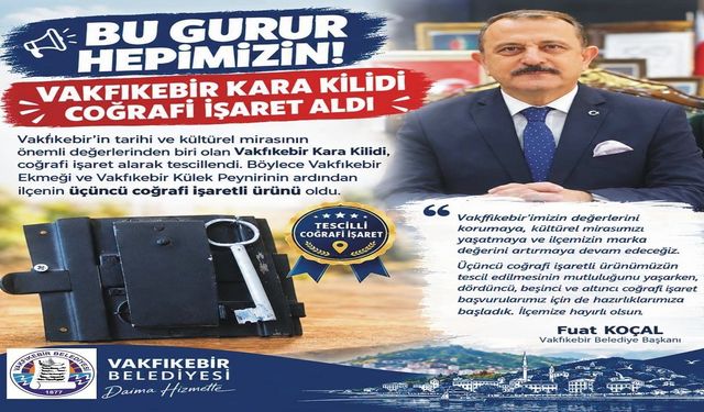 VAKFIKEBİR KARA KİLİDİ COĞRAFİ İŞARET ALDI