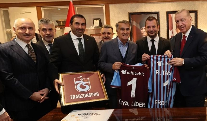 TRABZONSPOR KULÜBÜ'NDEN CUMHURBAŞKANI RECEP TAYYİP ERDOĞAN'A TEŞEKKÜR