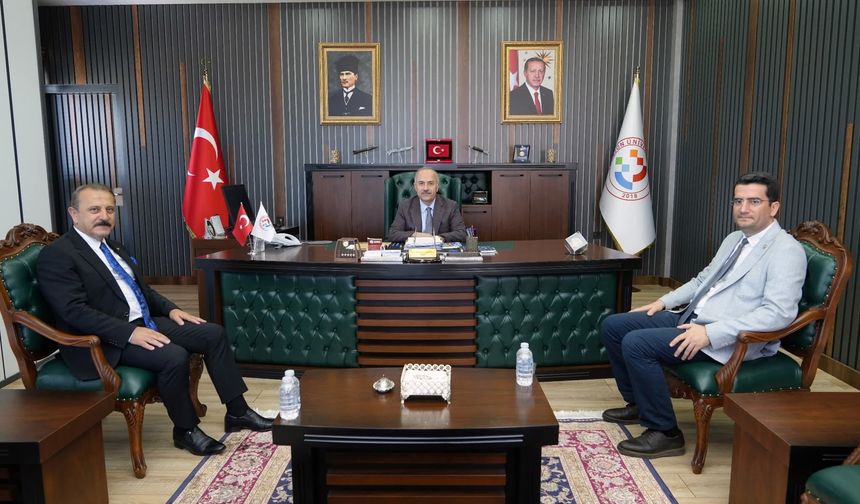 BAŞKAN KOÇAL, REKTÖR EMİN AŞIKKUTLU'YU ZİYARET ETTİ