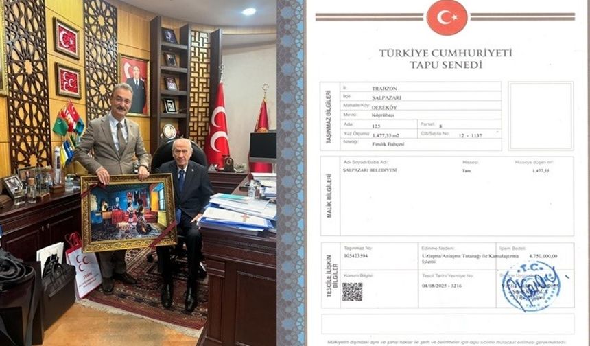 ŞALPAZARI MYO YURT ARAZİ TAPUSU ALINDI