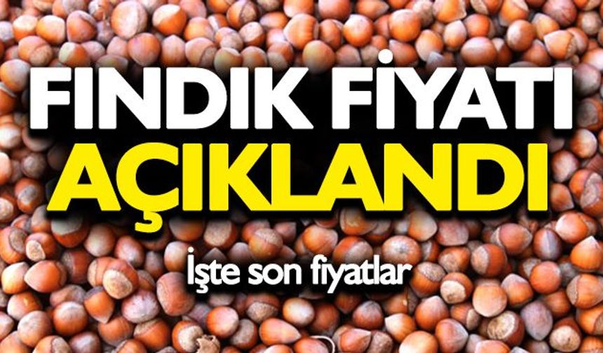 FINDIK FİYATI AÇIKLANDI