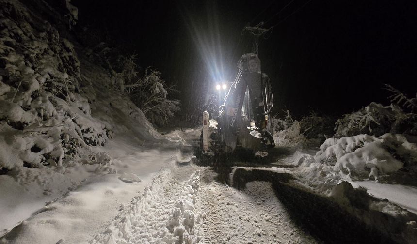 BÜYÜKŞEHİR EKİPLERİ KARLA MÜCADELEDE SAHADA
