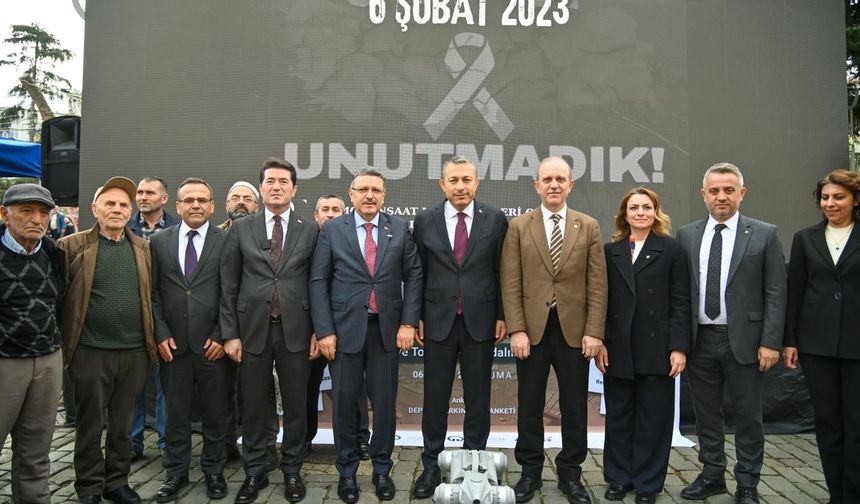 DEPREMDE CAN VEREN VATANDAŞLAR TRABZON'DA ANILDI