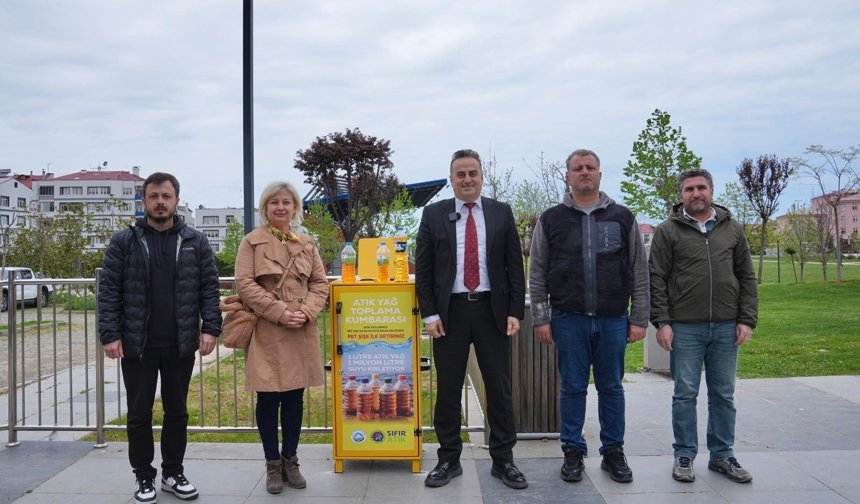 ORTAHİSAR BELEDİYESİ, ATIK YAĞ TOPLAMA KUMBARALARINI HİZMETE SUNDU