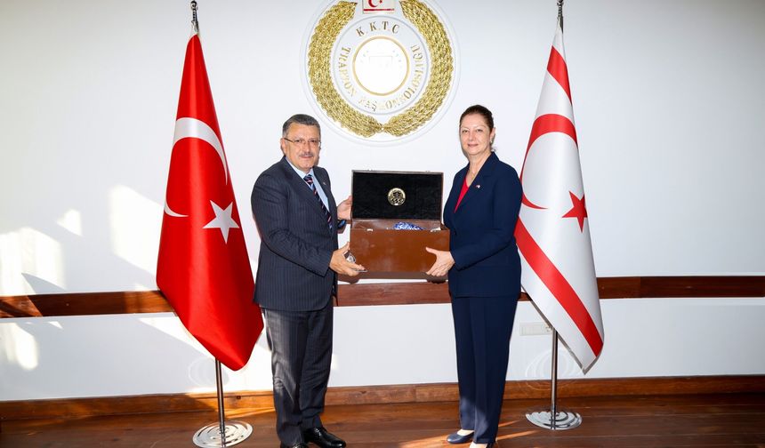 BAŞKAN GENÇ'TEN KKTC BAŞKONSOLOSU DEMİREL'E ZİYARET