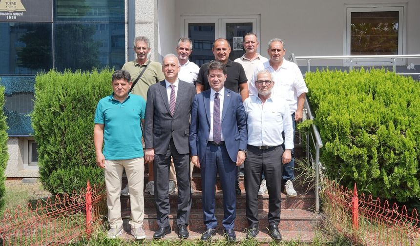 BAŞKAN KAYA, TÜFAD TRABZON ŞUBESİ’Nİ ZİYARET ETTİ