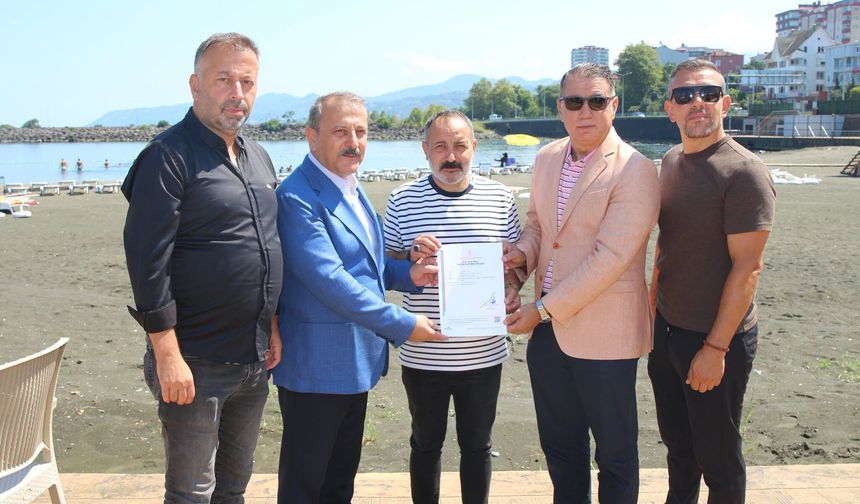 TRABZON’UN İKİNCİ PLAJ TURİZM İŞLETME BELGESİ VAKFIKEBİR DENİZ KIZI PLAJI’NA VERİLDİ