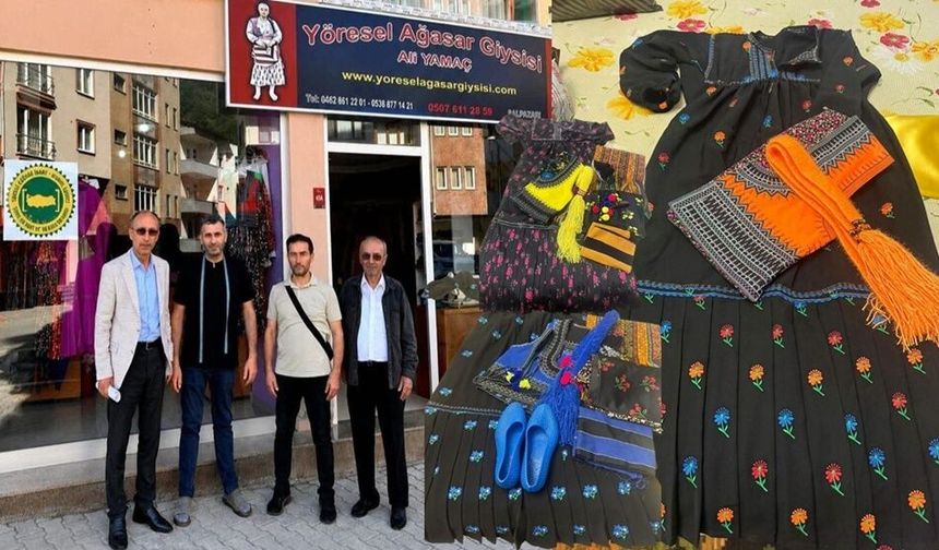 AFAGD BAŞKANI KANDAZOĞLU’NDAN YÖRESEL GİYSİ ATÖLYESİNE ZİYARET