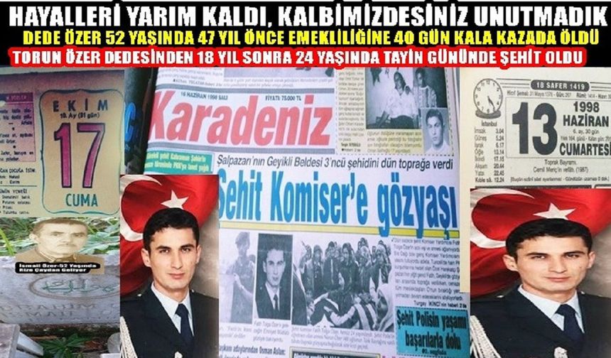 HAYALLERİ YARIM KALDI, KALBİMİZDESİNİZ UNUTMADIK